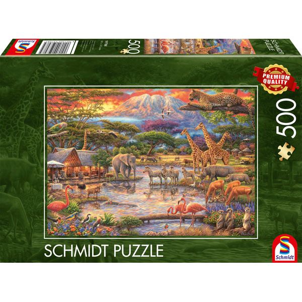 Schmidt Spiele Paradise On Kilimanjaro, Puzzle Standard 500 Pezzi-image