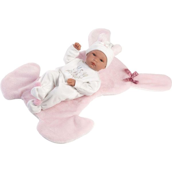 Llorens 63598 New Born Doll Bambola Realistica Con Corpo Interamente In Vinile 35 Cm-image