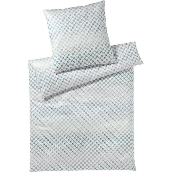 Joop! Set Di Biancheria Da Letto In Raso Mako Cornflower Gleam Colore Aqua Dimensioni 140X200+70X90Cm-image
