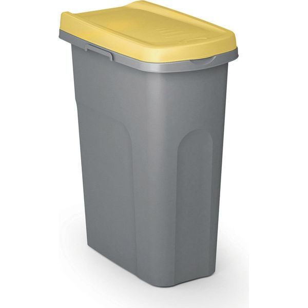 Casaria® Secchio In Plastica 39X24Cm Pattumiera Da Cucina 25L Con Coperchio Portarifiuti Interno Esterno Raccolta Differenziata-image