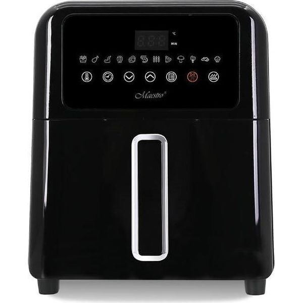 Mellerware Maestro MR-757, Friggitrice Ad Aria Calda, 6 L, 60 °C, 200 °C, Immagine Singola, Nero, Argento-image