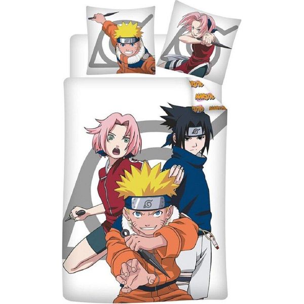 Set Di Biancheria Da Letto Per Bambini Naruto - Copripiumino 140X200 Cm E Federa 65X65 Cm-image