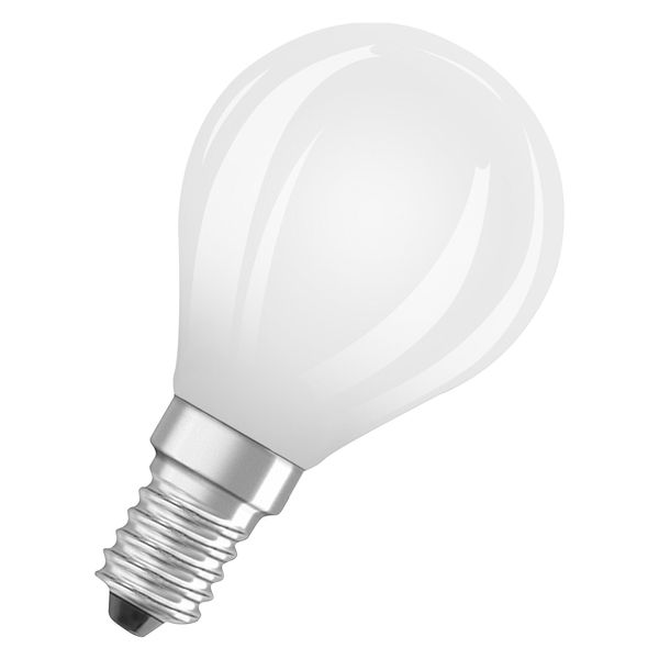 Osram Led Star Globe Lampada Led Dalla Classica Forma A Miniball, 5,5 W / 806 Lm, 4000 K Per Una Luce Bianca Fredda, Cri 80, In Vetro Smerigliato Senza Piombo, Base E14, IP20, Eek D, Diametro 45 Mm.-image