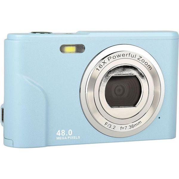 Inf Fotocamera Digitale 1080P 48 Megapixel Zoom 16X Azzurro-image