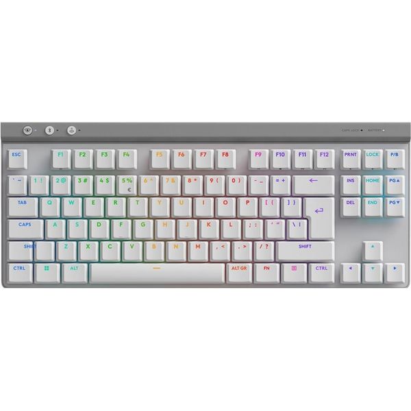 Logitech G G515 Lightspeed Tkl Tastiera Gaming Rf Wireless + Bluetooth Qwerty Us International White-image
