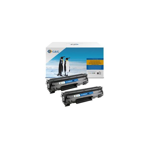 Toner G&G Compatibile Con Hp CB435A, CB436A, CE285A, CE278A, Canon CRG128, NT-PH435CUU, Hp 35A, Nero, Anni 2000-image
