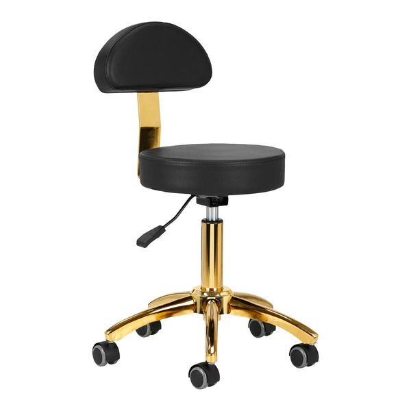 Sgabello Cosmetico Am-304G Oro Nero-image