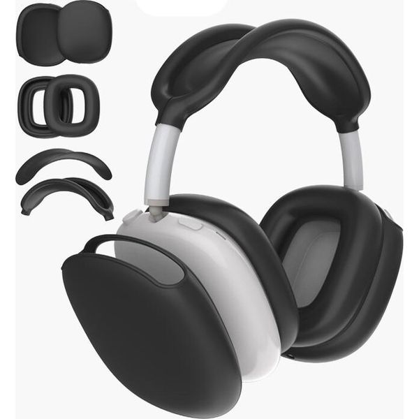 Inf Custodia Protettiva In Silicone In 4 Parti Per Airpods Max Nero-image