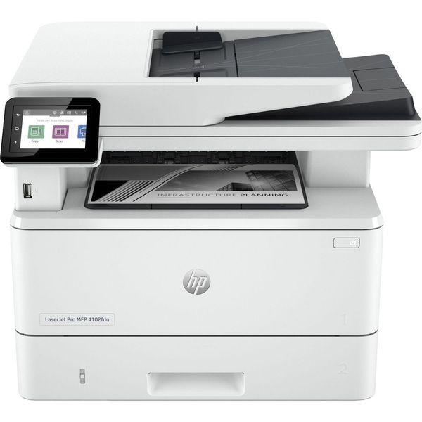 Stampante Multifunzione Hp Laserjet Pro 4102Fdn In Bianco E Nero, Solo Ethernet; Copiatrice, Scanner-image