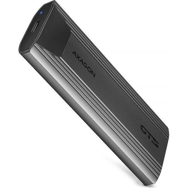 Axagon EEM2-GTS2, USB-C 10Gbps - M.2 Nvme & Sata Ssd Kovový Thin Box, BezšRoubkový-image
