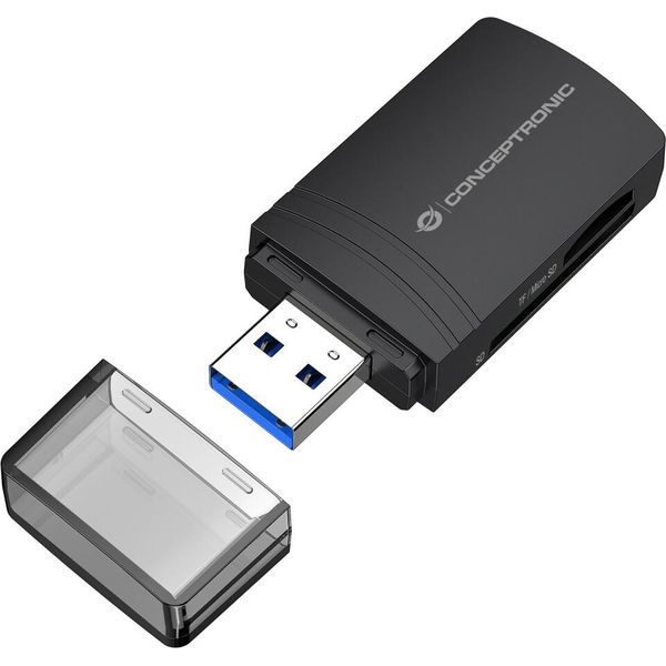 Conceptronic BIAN06B Conceptronic Lettore Di Schede USB-A -> Micro Sd/Tf 4.0 Schwarz-image