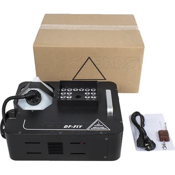 Macchina Del Fumo, Potenza 1500W, Illuminazione Led Rgb, 2 Pezzi 24X9W, Spina Ue-image
