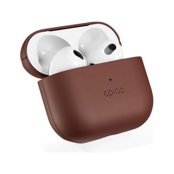 Custodia In Pelle Epico Per Airpods 4/4 (Anc) - Marrone-image