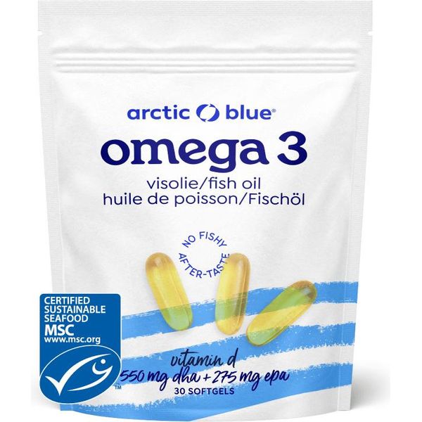 Olio Di Pesce Omega-3 Arctic Blue Con Vitamina D - Msc - 30 Capsule (Grandi)-image