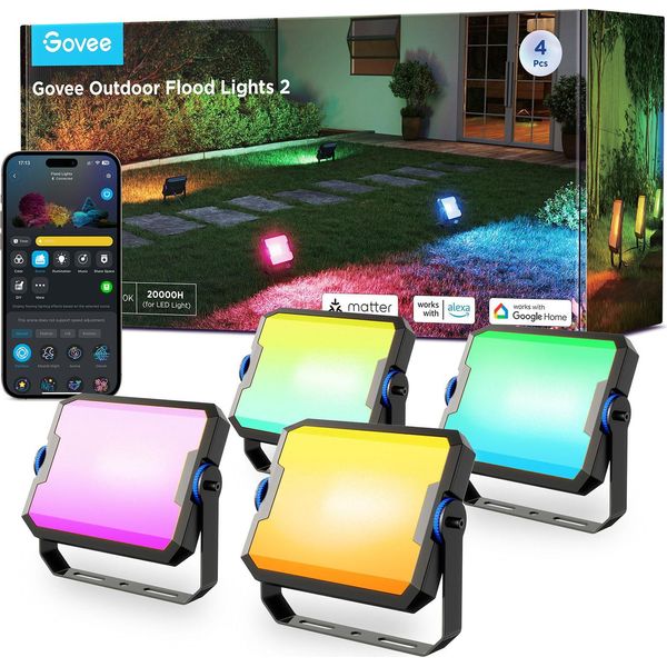 Govee Flood Lights 2 Luci Esterne Smart Led 4Pcs-image