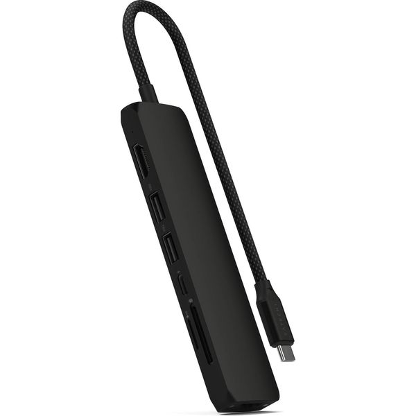 Satechi, Hub Multiporta USB-C 7-In-1 1Gbit Ethernet 100W Pd, Nero-image