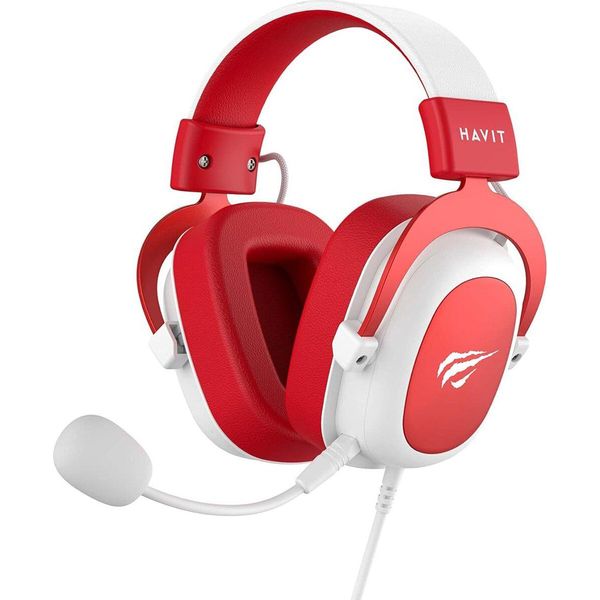 Havit H2002D - Cuffie Da Gioco, Bianche E Rosse-image