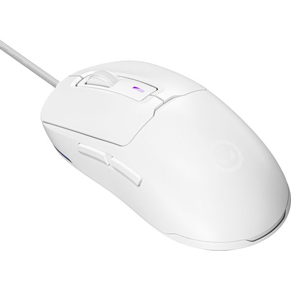 Lorgar MSA10, Mouse Da Gioco Avanzato, Usb, 6 Prog. 6 Pulsanti, 12 000 Dpi, Retroilluminazione Rgb, Bianco-image
