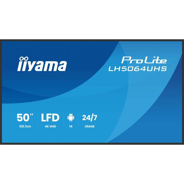 Iiyama 189.3Cm(75") LH7564UHS-B1AG 16:9 2Xhdmi+Usb-C (Speditionsversand)"-image