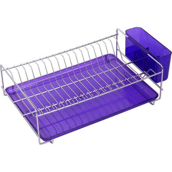 Sauvic Scolapiatti Piatto In Acciaio Inox Viola Viola Taglia Unica-image