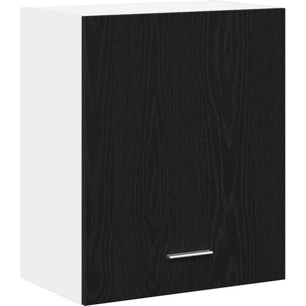 Vidaxl Armadio A Muro Lyon 2 Pezzi Look Rovere Nero 50 X 31 X 60 Cm-image