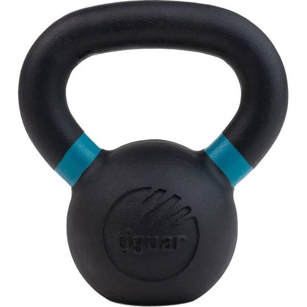 Kettlebell Tiguar 6 Kg In Ghisa Raw, Forma Ergonomica, Rivestimento Opaco, Codice Colore, Lavorazione Di Alta Qualità, Per Fitness, Home Gym E Allenamento Funzionale-image