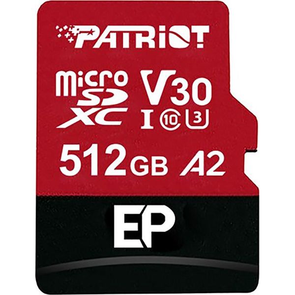 Patriot Memory Ep A2 Memory Card 512 Gb Microsdxc V30 U3 Class 10 (PEF512GEP32MCX)-image