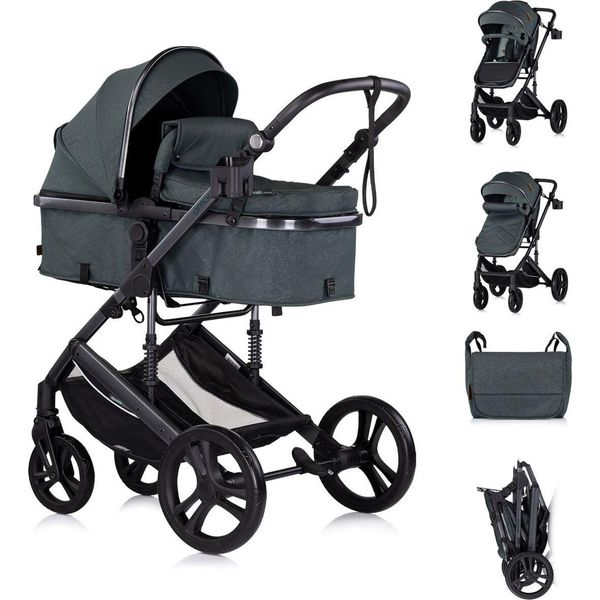 Chipolino Carrozzina 2 In 1 Amore Porta Bevande Borsa Fasciatoio Copripiedi Cestino Turchese-image
