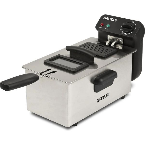 G3 Ferrari Pastella Singolo 3 L Indipendente 2000 W Friggitrice Nero, Acciaio Inox-image