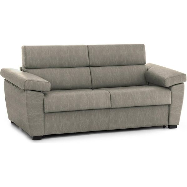 Talamo Italia Divano Letto 3 Posti Paceco 95X225 Cm Nero Tortora, Sfoderabile Contenitore Italy-image