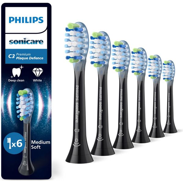 Philips Sonicare C3 Premium Plaque Defence Testine Di Ricambio Originali Nero-image