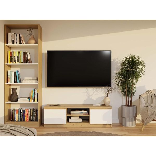 Mobile Tv Saba 1 - Rovere Artigianale / Bianco-image