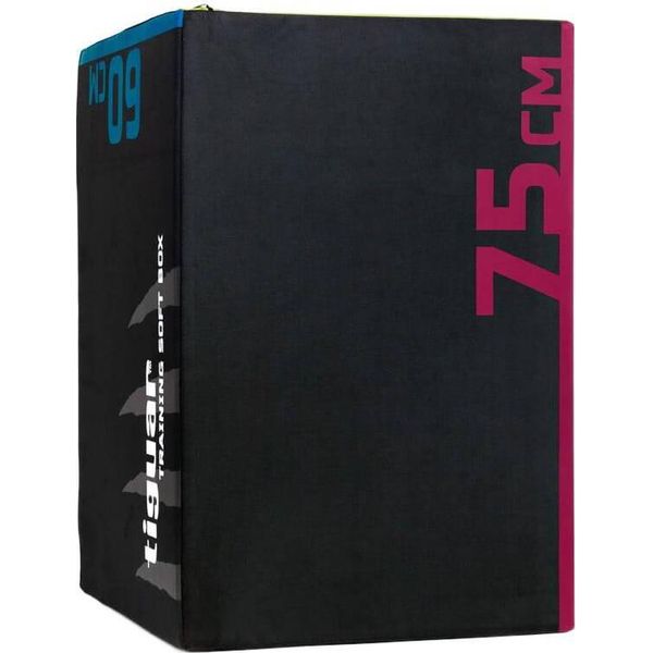 Tiguar Training Soft Box 75X50X60 Cm 3-In-1 Plyo Box Per Allenamento Al Salto, Crossfit E Home Gym Antiscivolo, Adatto Alle Articolazioni, In Schiuma Ad Alta Densità, Nero/Colorato-image