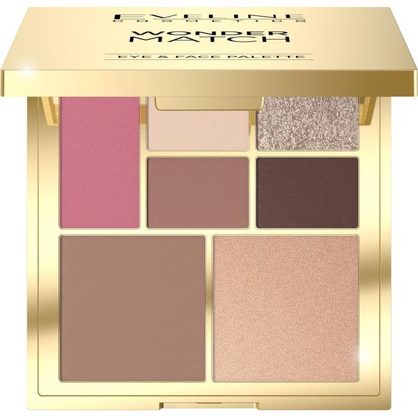 Eveline Cosmetics Wonder Match Palette Per Il Trucco Degli Occhi E Il Contouring Del Viso-image