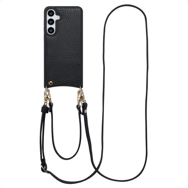Samsung Galaxy S24 Plus/Samsung Galaxy S25 Plus Case - - Selencia Hard Case/Sleeve Con Cinturino/Cover Posteriore - Nero-image