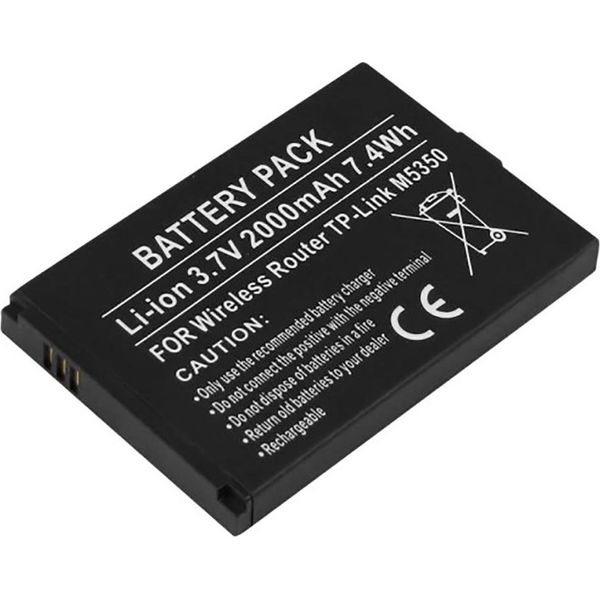 Avizar, Batteria Per Router Tp-Link M5350, Ioni Di Litio 2000 Mah, Nero-image
