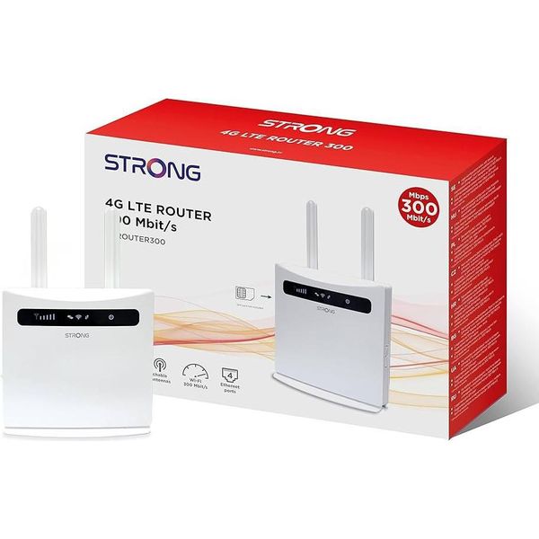 Router 4G Lte Strong 300 Mbit/S Con 4 Porte Lan E Slot Sim-image