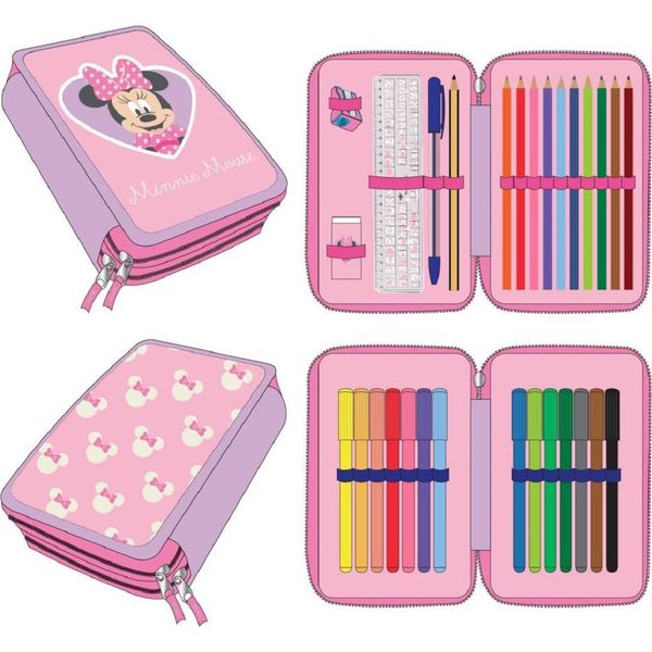 Astuccio Per Matite Minnie Mouse A 2 Scomparti Con Cuore Disney Per La Scuola-image