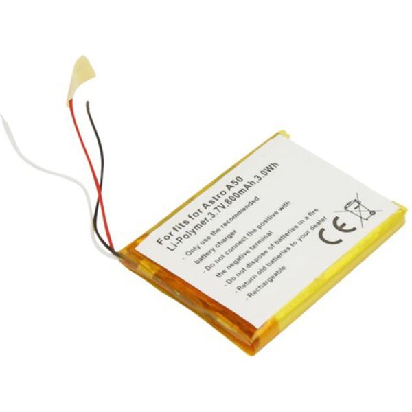 Avizar, Batteria Per Cuffie Da Gioco Astro A50 3,7 V 800 Mah Li-Polymer, Bianco-image
