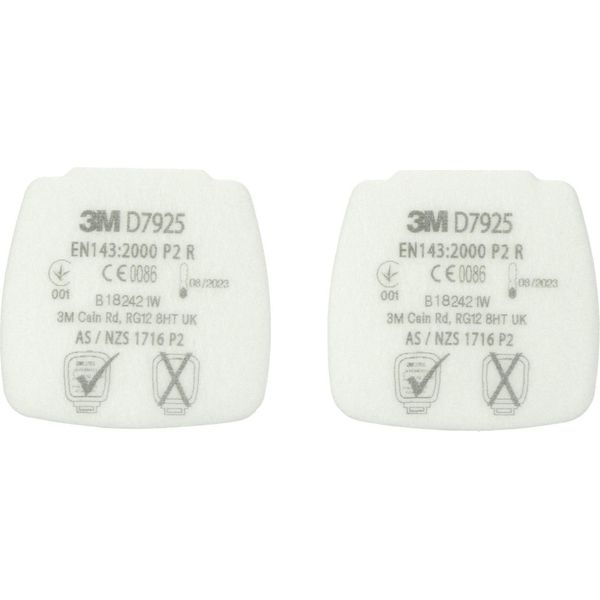 3M Secure Click D7925 Filtro Antiparticolato P2 R - Confezione Da 4 Pezzi-image