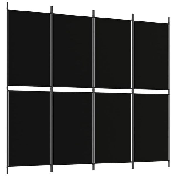 Syfax™ Divisorio A 4 Pannelli Nero 200X180 Cm In Tessuto-image