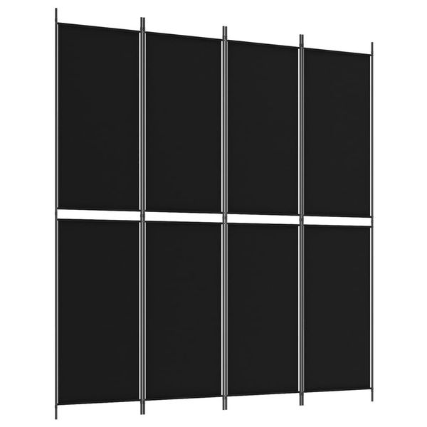 Syfax™ Divisorio A 4 Pannelli Nero 200X220 Cm In Tessuto-image