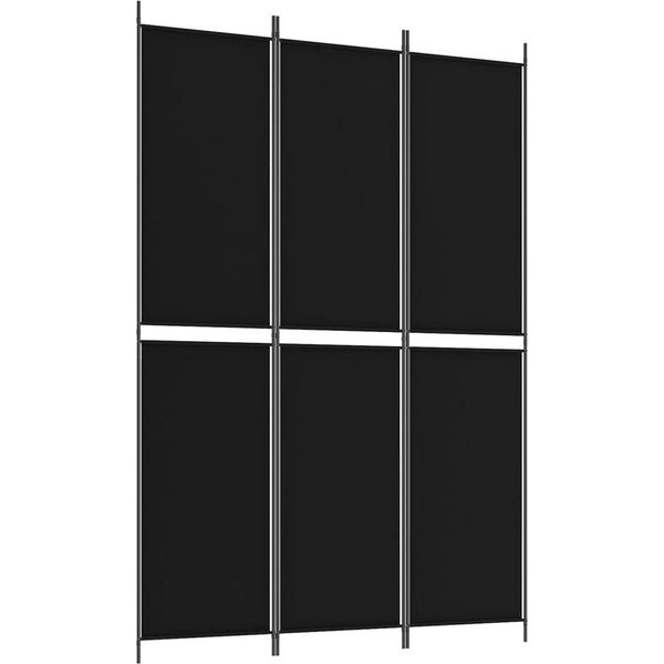 Syfax™ Divisorio A 3 Pannelli Nero 150X220 Cm In Tessuto-image