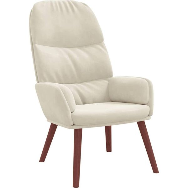 Syfax™ Sedia Relax Bianco Crema Velluto-image
