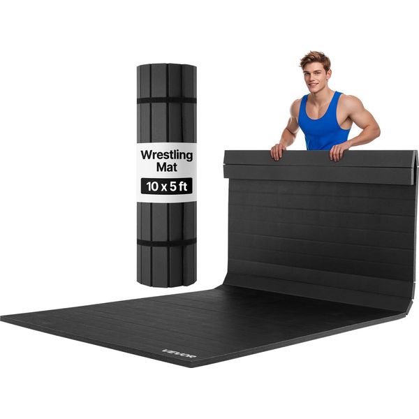 Vevor Tappetino Per Arti Marziali 3 X 1,5 M Per Allenamenti Nella Palestra Di Casa, Tappetino Impermeabile Avvolgibile Per Ginnastica Tatami Jiu-Jitsu Mma Judo Boxe, Tappetino Sportivo Yoga Nero-image
