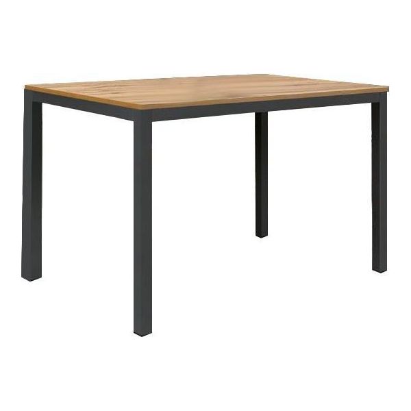 Milani Home - Tavolo Da Pranzo Con Struttura Nera Cm 68 L X 110 P X 75 Hdi Coloreantracite-image