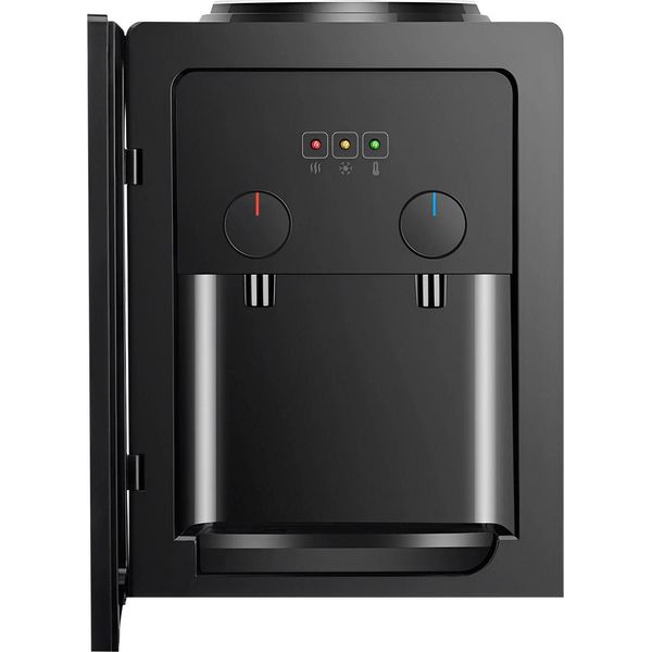 Distributore D'acqua - Unità Da Tavolo - Acqua Calda E Fredda - 220V 50Hz - Riscaldamento 550W, Raffreddamento 75W - Corpo In Pp - Nero-image