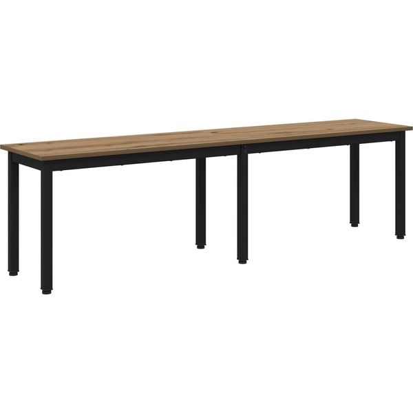 Vidaxl Panca Artigianale In Rovere 160 X 35 X 45 Cm Materiale A Base Di Legno-image