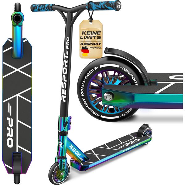 Re:Sport® Stunt Scooter Revo Pro Per Bambini E Adulti Con Cavalletto | Monopattino Acrobatico Professionale Con Ruote Inpoliuretanoda 110 Mm E Barra A Y | Monopattino Acrobatico Con Cuscinetti A Sfera Abec 9 | Monopattino A Pedali Per Trucchi-image
