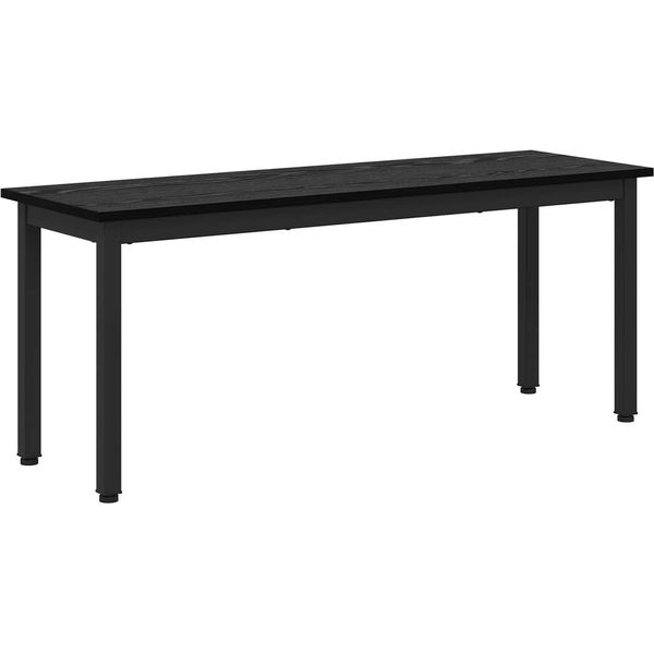 Vidaxl Panca Look Rovere Nero 110 X 35 X 45 Cm Materiale A Base Di Legno-image